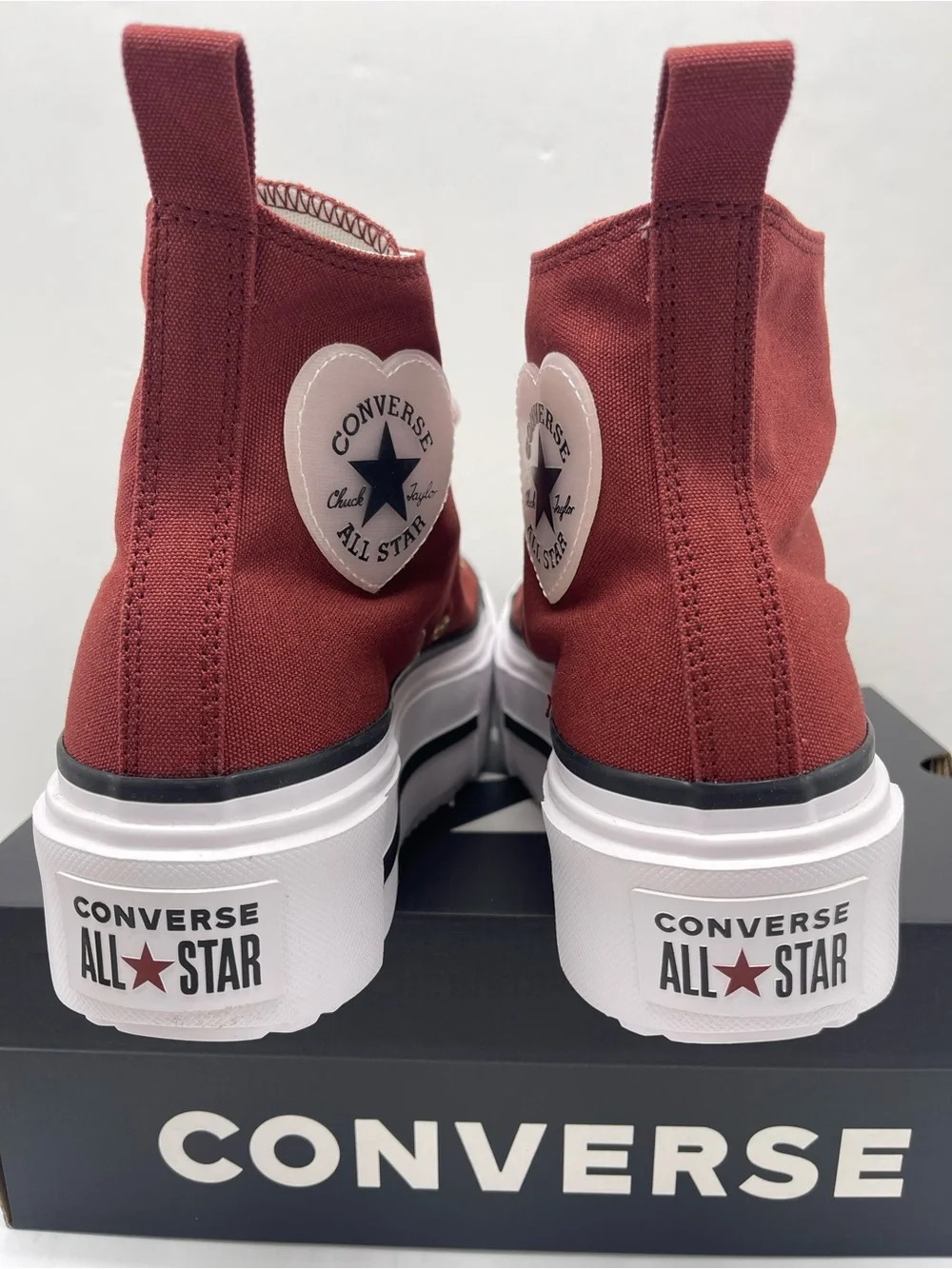 Converse CTAS LIFT DOUBLE STACK HI DEEP BORDEAU/SUGAR BERRY Platform Sneakers